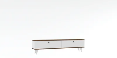Produktbild von TV-Möbel aus Holz "Parlak" - 160 x 25 x 40 cm - Weiß