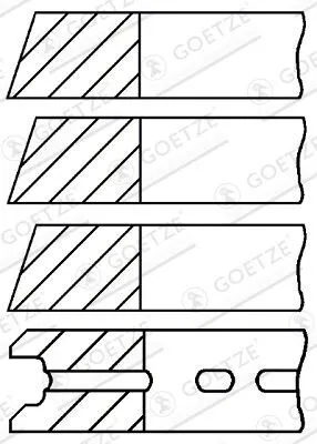 Produktbild von GOETZE ENGINE 08-520600-00 Kolbenringsatz Kolbenringe