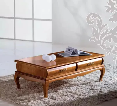 Produktbild von Couchtisch Klassischer Stil Wohnzimmer Tisch Schubladen Möbel Design