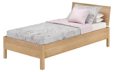 Produktbild von Metallfreies Einzelbett aus Buchenholz 100x200 mit wählbaren Zubehör V-60.93-10ohne Zubehör