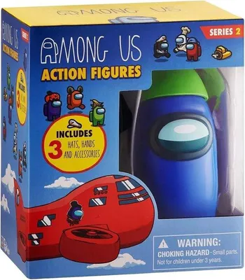 Produktbild von Among Us Action-Figur blau - 12 cm - Mit Geschenkbox - Spiele-Merchandise