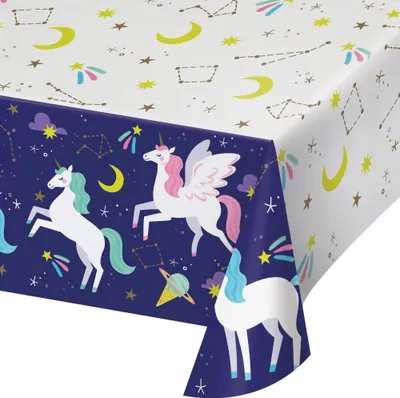 Produktbild von Einhorn Galaxis Tischdecke 1,37m x 2,59m
