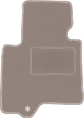 Produktbild von Fahrerfußmatte Velours beige passend für Infiniti QX70 (2008-2017, SUV) – mit Befestigungen – passgenau