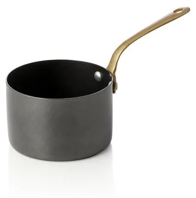 Produktbild von Serviertopf STEEL & STYLE, mit Messinggriff, 280 ml, Ø 9 cm, schwarz, Messing, PVD