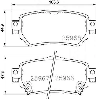 Obrázok produktu pre Zadné brzdové doštičky Textar pre Nissan Qashqai X-Trail Renault Kadjar