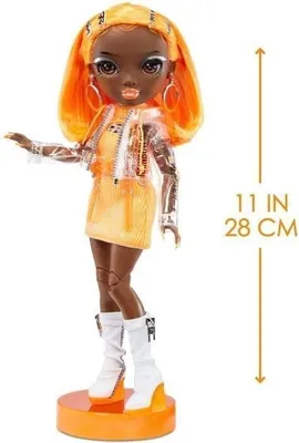 Obrázok produktu pre Módna bábika Rainbow High Michelle St Charles, 27 cm, oranžová fluo, s príslušenstvom