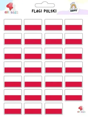 Produktbild von Aufkleber für Kinder: Polnische Flagge - All4Kids