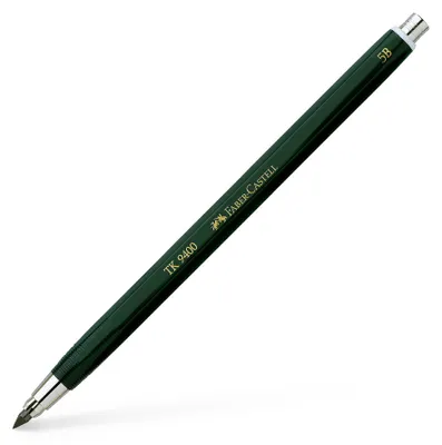 Image de Faber-Castell 139405 Stylo à mines tombantes TK® 9400 sans clip - 3,15 mm, 5B, vert foncé