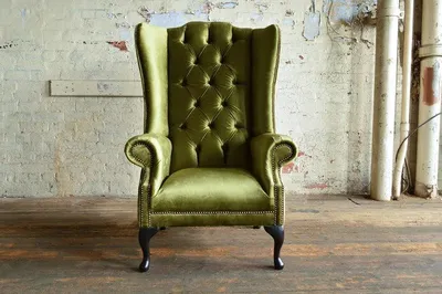 Immagine prodotto di Poltrona Chesterfield divano TV divano a 1 posto poltrona ad ala in tessuto divani in tessuto