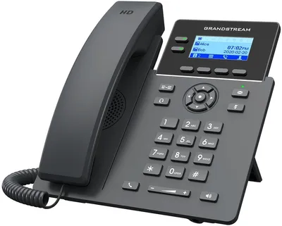 Produktbild von Grandstream Networks GRP2602, IP-Telefon, Schwarz, Kabelgebundenes Mobilteil, 2 Zeilen, LCD, 5,61 cm (2.21")