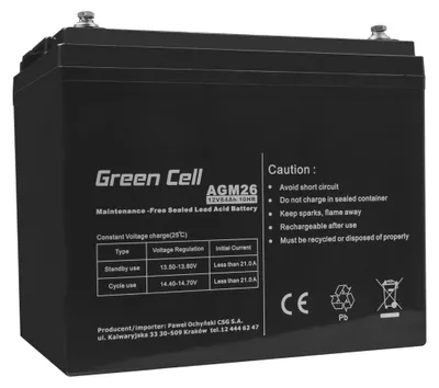 Obrázok produktu pre Batéria AGM VRLA Green Cell 12V 84Ah