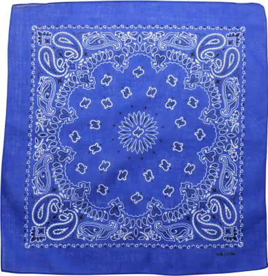Produktbild von Bandana Halstuch Paisley 03 dunkelblau quadratisch weiß
