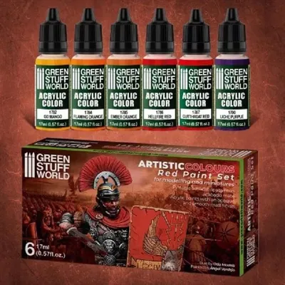 Produktbild von Green Stuff World GSW10118 - Paint Set - Red - Neu