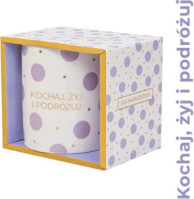 Zdjęcie produktu dla Kubek prezentowy Kochaj, żyj i podróżuj - Be-Happy Gifts