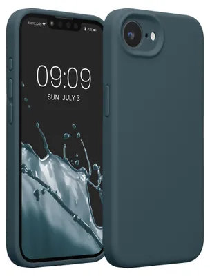Produktbild von kwmobile Hülle kompatibel mit Apple iPhone 17e / iPhone 16e - Hülle Silikon gummiert - Handyhülle - Handy Case in Dunkler Schiefer