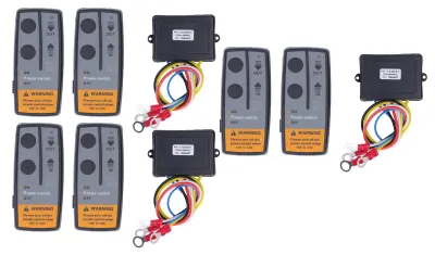 Obrázek produktu pro 6 kusů univerzálních bezdrátových dálkových ovladačů pro navijáky s 3 přijímači na frekvenci 434 MHz pro čtyřkolky a nákladní automobily