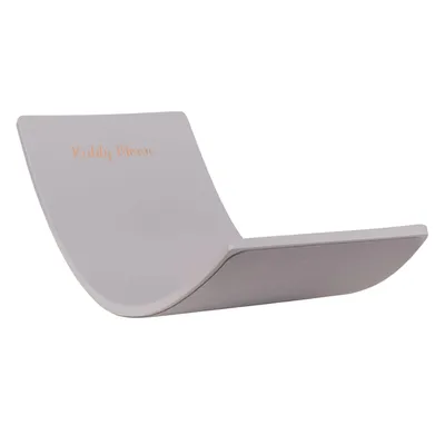 Immagine prodotto di KiddyMoon Tavola d'equilibrio in legno per bambini Tavola a dondolo in legno Giocattolo montessoriano per bambini Tavola d'equilibrio per bambini Giocattoli in legno Wobble Board 80x30cm, Grigio, Filz