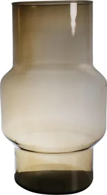 Produktbild von INNA-Glas Blumenvase FORTUNATO aus Glas, recycelt, orange-braun-klar, 40 cm, Ø 24 cm - Design Vase
