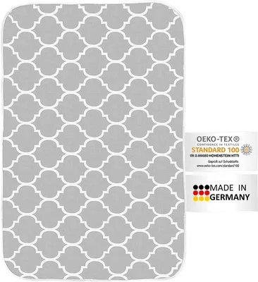 Image de Fabriqué en Allemagne, tapis de repassage pour table | Résistant à la chaleur et réfléchissant la chaleur | Ökotex 100 | Dimensions : 100 x 65 cm | Couleur : ORNAMENT