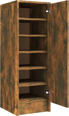 Produktbild von vidaXL Schuhregal Räuchereiche 32x35x92 cm Holzwerkstoff
