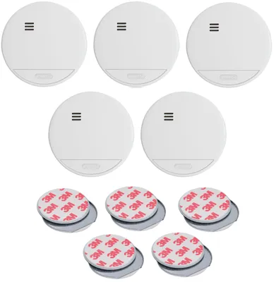Produktbild von ABUS Rauchmelder RWM150, 10-Jahres-Batterie, Weiß, 5er Set + Magnethalter