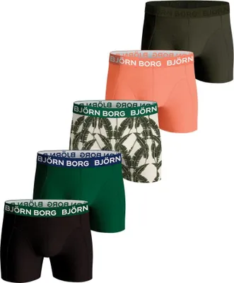 Produktbild von Björn Borg - Herren - Boxershorts Aus Baumwoll-Stretch, 5er-Pack - Bunt/Grün/Orange - Gr. S