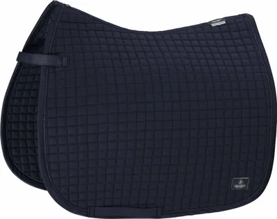 Produktbild von Eskadron Platinum Schabracke " Baumwolle " mit beidseitigem Platinum-Emblem Form - Dressur Farbe - navy