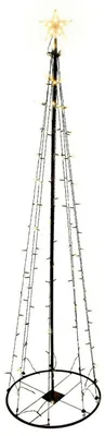 Produktbild von XL LED Metall Weihnachtsbaum mit Stern warmweiß 106 LEDs 180cm mit 8 Funktionen