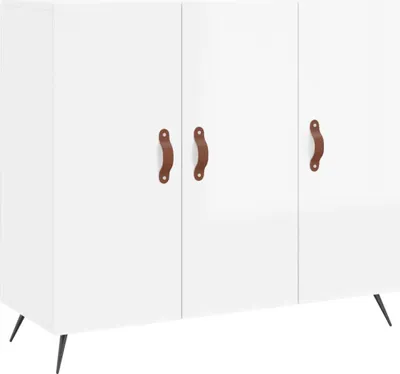 Obrázek produktu pro vidaXL Příborník vysoký lesk bílý 90x34x80 cm Dřevěný materiál