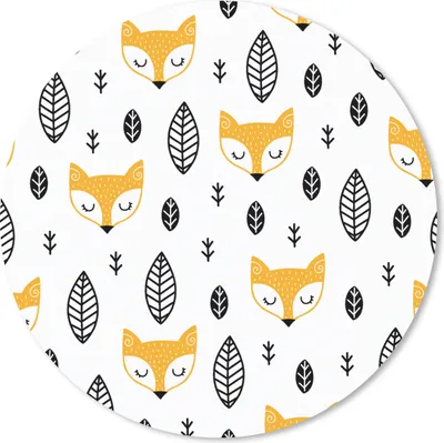 Produktbild von MuchoWow® Mauspad Mousepad Fuchs - Skandinavisch - Kinder - Muster 20x20 cm - Mousepads - Maus Mat - Pad - Mausunterlage - Schreibtischmatte