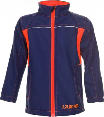 Produktbild von Größe 158/164 Kinder Planam Junior Softshelljacke marine orange Modell 6131