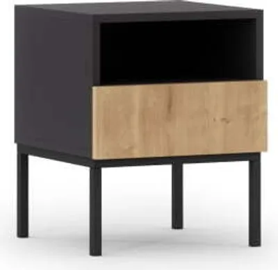 Obrázok produktu pre Nočné skrinky OXM Lanzzi Artisan dub/čierny mat 40 x 50 x 40 cm