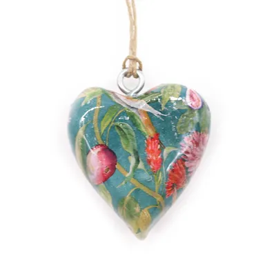 Immagine prodotto di Decorazione "Cuore di legno" grande - Motivi: uccelli e fiori