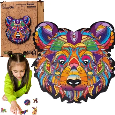 Produktbild von Holzpuzzle Teddybär-Puzzle Pua3-02726