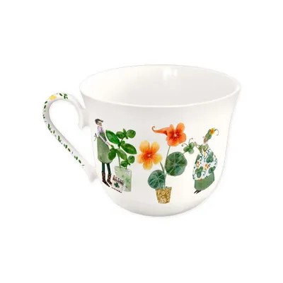 Produktbild von Grätz-Verlag Teetasse/Kaffeetasse - Silke Leffler - Kräutergarten, 400ml, Porzellan