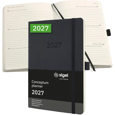 Immagine prodotto di SIGEL C2722 SIGEL Buchkalender Conceptum 2027 schwarz, 1 St.