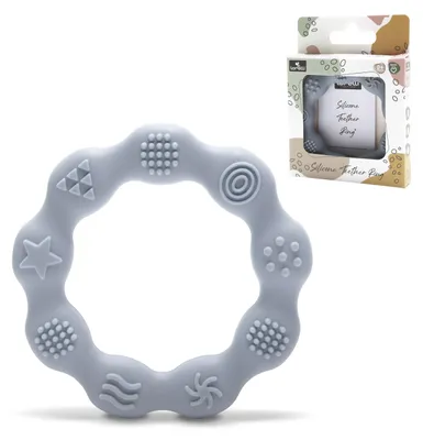 Image de Anneau de dentition en silicone Lorelli Silicone Teether RING pour bébés à partir de 0 mois Sans BPA Lavable au lave-vaisselle Stérilisable Aide à la dentition