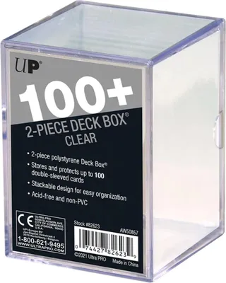Produktbild von Ultra Pro 100+ 2-Piece Deck Box Clear