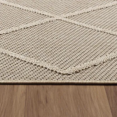 Produktbild von Villa Möbel Pativa Terrasse, Garten-Teppich, Outdoorteppich, Berber Design, Farbe:Beige, Grösse:80x150 cm