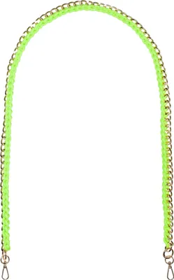 Produktbild von styleBREAKER Taschen Schulterriemen mit eingeflochtener Kette, Wechsel Taschengurt, Handyband, Handykette, Karabiner 02013038