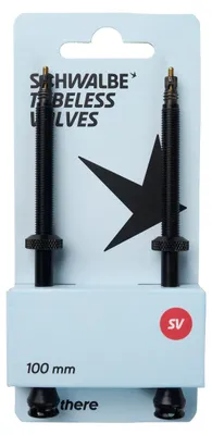 Immagine prodotto di Valvola tubeless Schwalbe da 100 mm - Set da 2 per cerchi alti (bici da corsa, MTB, gravel)