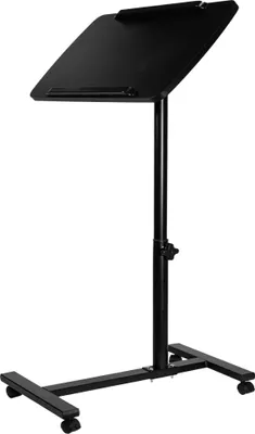 Immagine prodotto di QUVIO Tavolino per laptop - Supporto per laptop - Tavolo per laptop - Tavolo di presentazione - Elevazione per laptop - Tavolo per laptop - Regolabile in altezza - Mobile