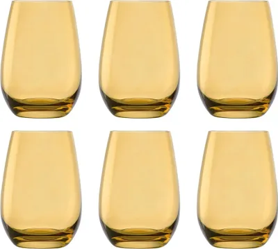 Immagine prodotto di Bicchieri acqua, Bicchieri da cocktail colorati - Elements, set da 6, ambra, 465 ml