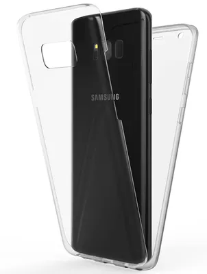 Produktbild von NALIA 360 Grad Handy Hülle für Samsung Galaxy S8, Full Cover Silikon Bumper Etui Schwarz