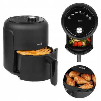 Produktbild von Huslog Heißluftfritteuse 2,3 l, 1000 W, Timer, schwarz, HUS1059