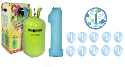 Obrázek produktu pro Helium sada 1.NAROZENINY VELKÁ OSLAVA KLUK + 10 ks latexových a 2 ks fóliových balónků