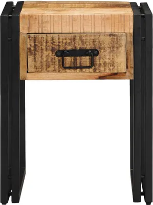 Image de vidaXL Table d'appoint à tiroirs 40 x 40 x 50 cm en bois massif de manguier