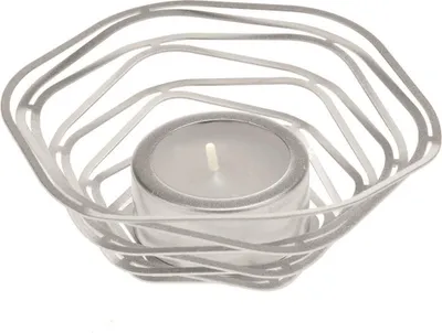 Produktbild von GLOREX Teelichthalter Alu Flex 9.5 cm Kerzenhalter Tischdeko Aluminium Matt-Silber