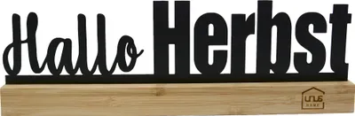 Produktbild von UNUS Herbst-Aufsteller schwarz Holz Metall Hallo Herbst Spruchschild