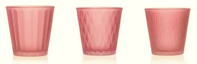 Produktbild von SANDRA RICH, 3x Teelichtglas "LUMIÉRE" Windlicht 7,5cm MATT ORANGE
